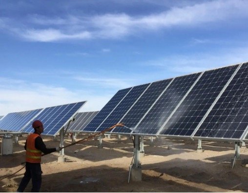 Desert PV plant power-boost coating